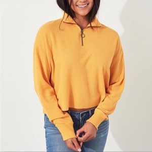 Hollister Waffle Boyfriend Half-Zip T-Shirt